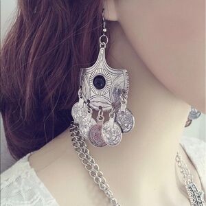 Vintage inspired Turkish coin earrings